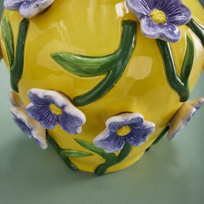 Mr. Flowers Vase, Dolomite Yellow, 23 x 23 x 26 cm