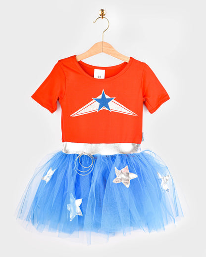 Super Wondergirl with Cape 110-116 cm 4-6 years