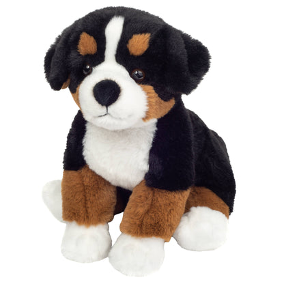 Sitting Bernese Mountain Dog Plush Toy