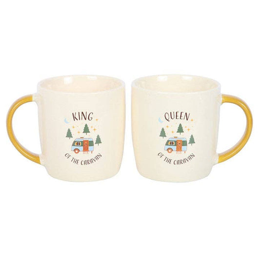 Couple de Mug « Renne et Roi du Camping »