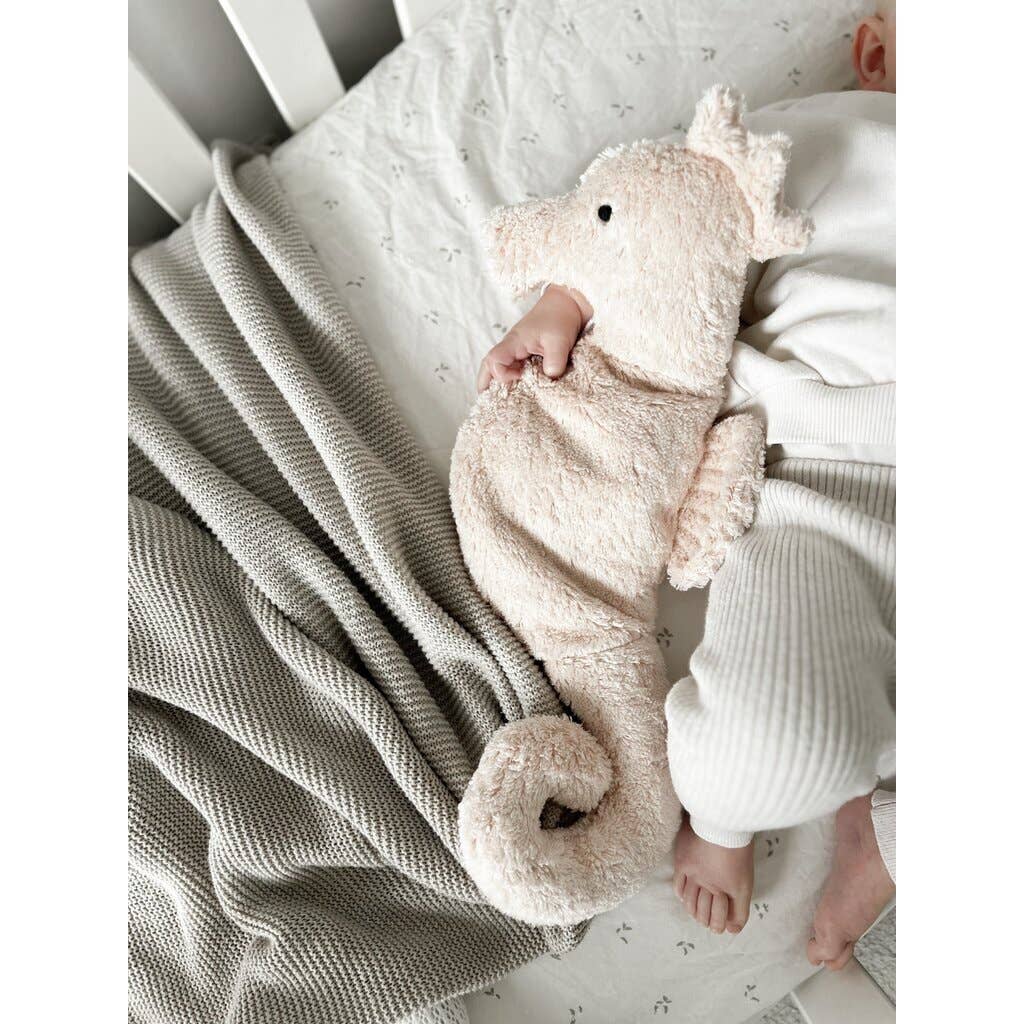 Small cuddly plush seahorse