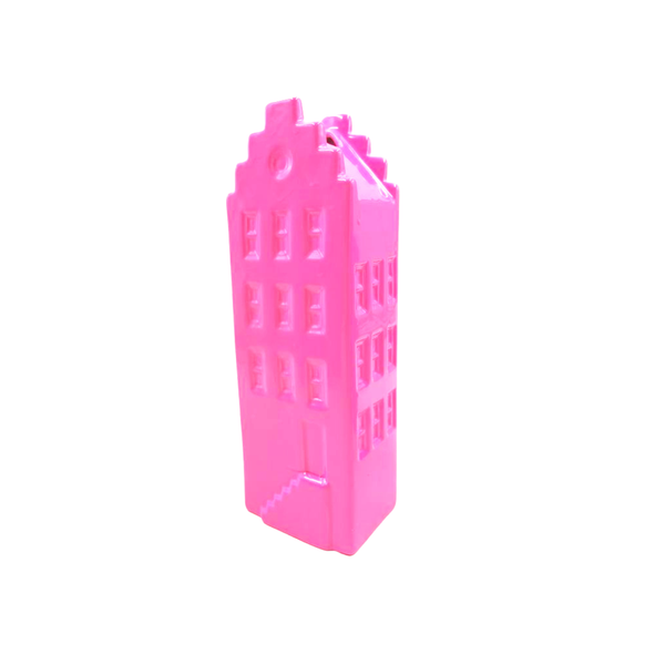 Vase à fleurs - Vase de maison - Céramique - Rose néon - 5x4,5x14,5 cm