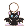 Gotische vleermuis-kat sleutelhanger