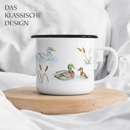 Enamel mug – Duck pond