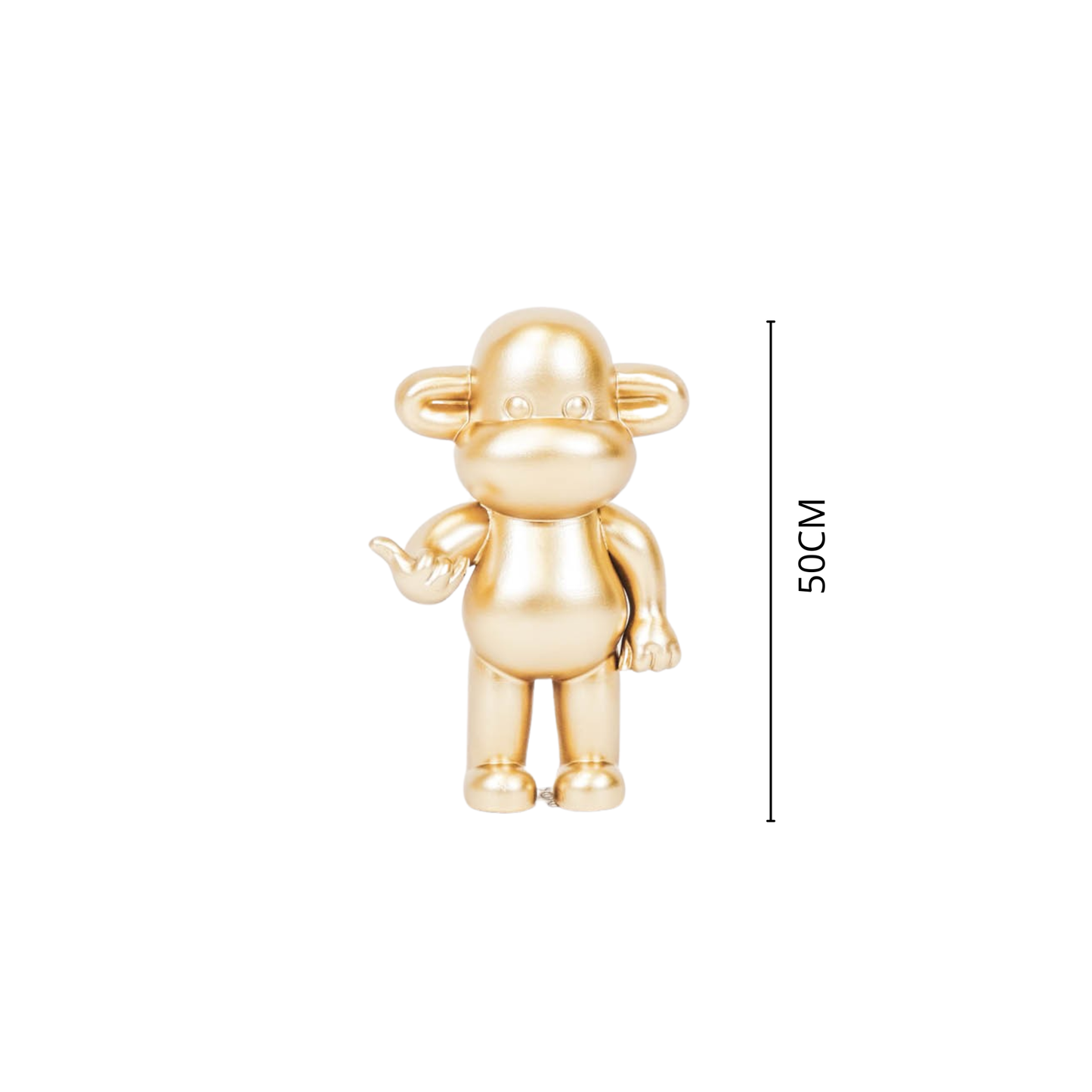 Decoratief ornament - Hangend apenbeeldje 'De Legende' - Polyresin - Goud - 33x21x50cm