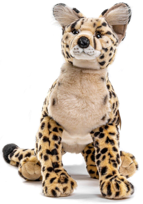 Peluche Chat de la savane couché Uni Toys