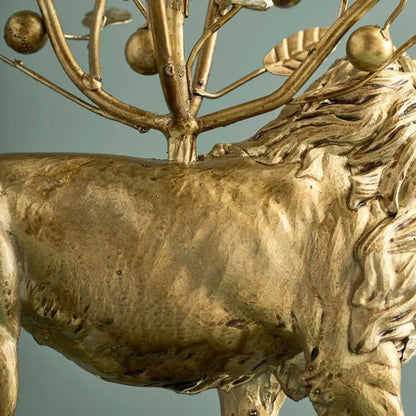 Lion Chandelier, Poly/Metal, 20 x 15 x 37 cm