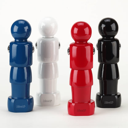 "Calcetto" spice mill in glossy blue lacquered beech