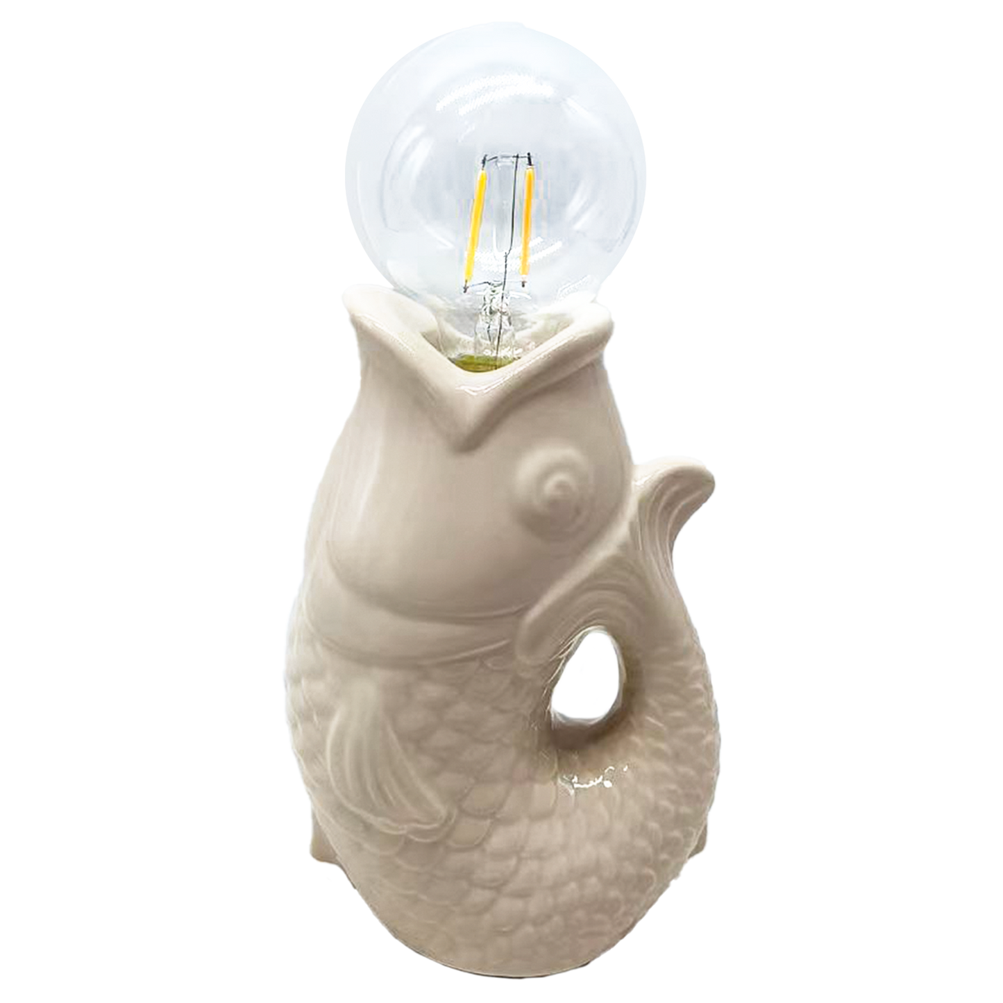 Déco LED poisson sable à piles L13,5 P8,2 H27cm