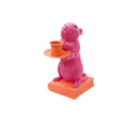 Kaarsenhouder - Muis - Polyhars - Roze/Rood - 8x10x17cm