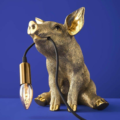 Gouden Varken Tafellamp