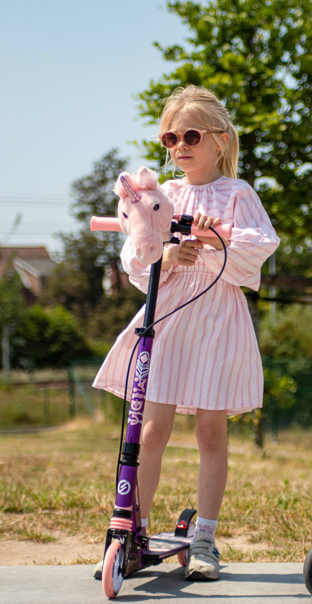 Accessoire Tête de Licorne Rose pour Vélo ou Trottinette Enfant