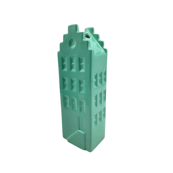 Flower vase - Home vase - Ceramic - Sea green 7.5x6x23 cm
