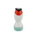 Bougeoir - Poisson - Menthe/Blanc/Orange - 7x7x16,5cm