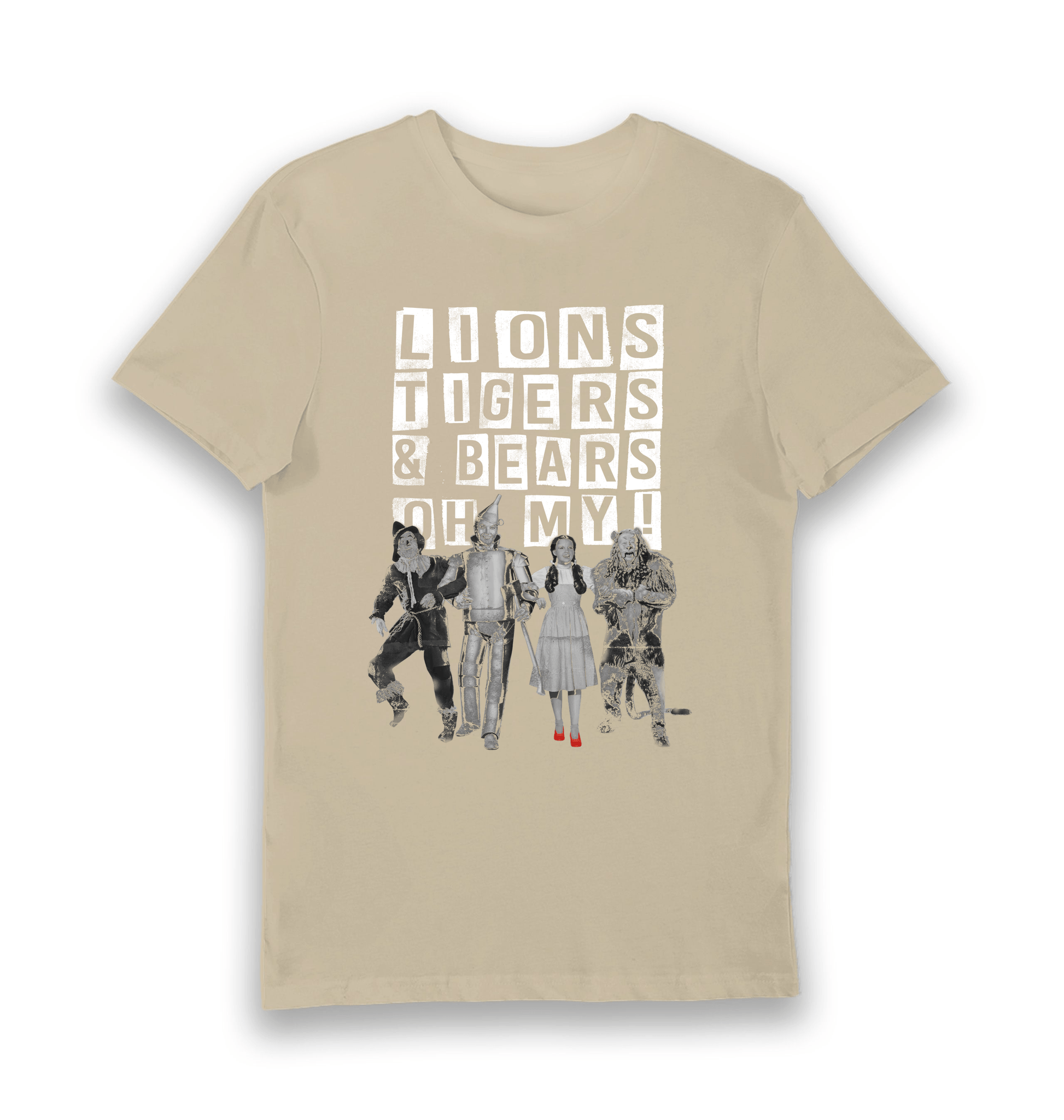 T-shirt adulte Le Magicien d'Oz Lions Tigers & Bears Oh My