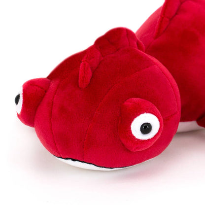 Peluche Caméléon rouge 30 cm