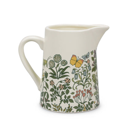 Pichet céramique Voysey Jardin botanique Faune et flore