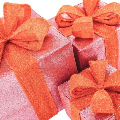 LED Christmas Gift - S3 - Polystyrene - Pink/Orange - 15/20/25cm