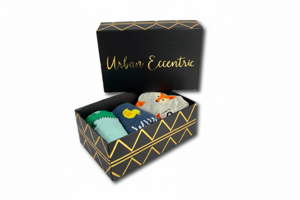 Animal Sock Set - Duck, Fox and Dinosaur