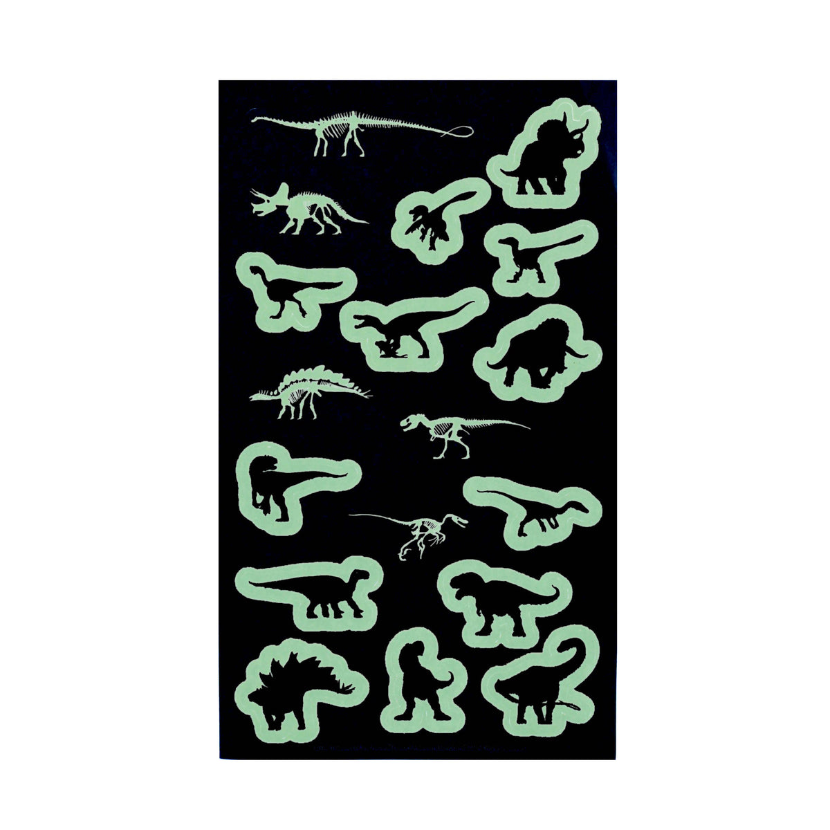 Dinosaur Sticker Sheet (Natural History Museum Edition) Glow in the dark
