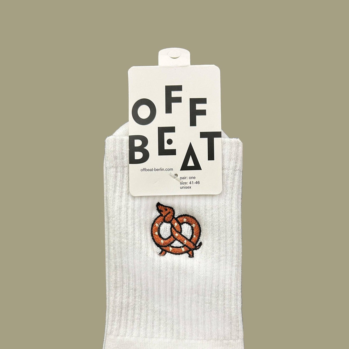Embroidered Dachshund Pretzel Socks "Brezeldackel"