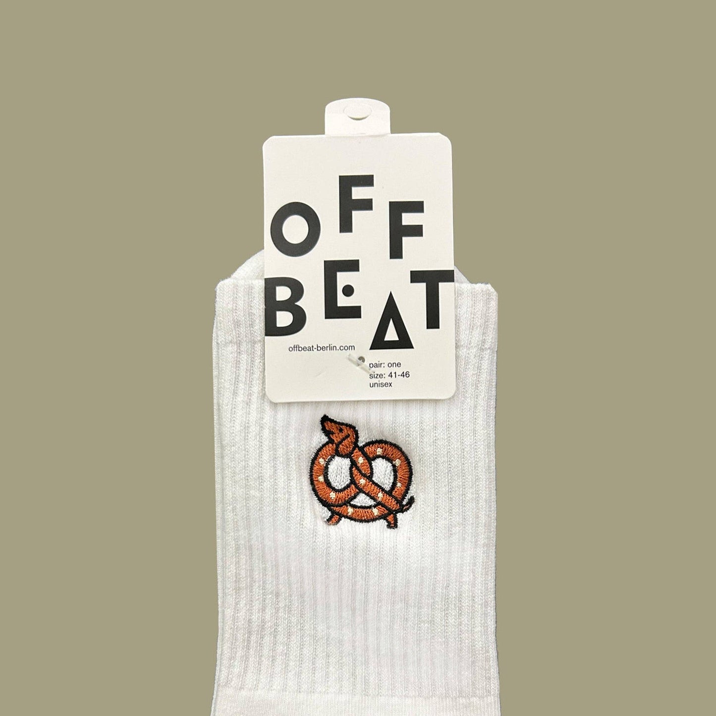 Embroidered Dachshund Pretzel Socks "Brezeldackel"