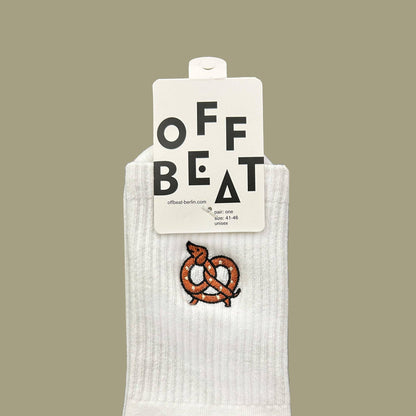 Embroidered Dachshund Pretzel Socks "Brezeldackel"
