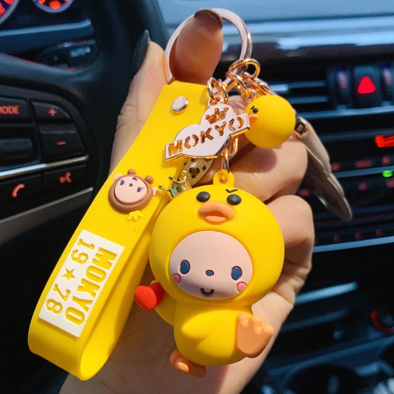 Keyring Monkey Duck Heart