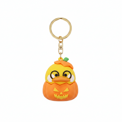 Pumpkin Duck Keychain
