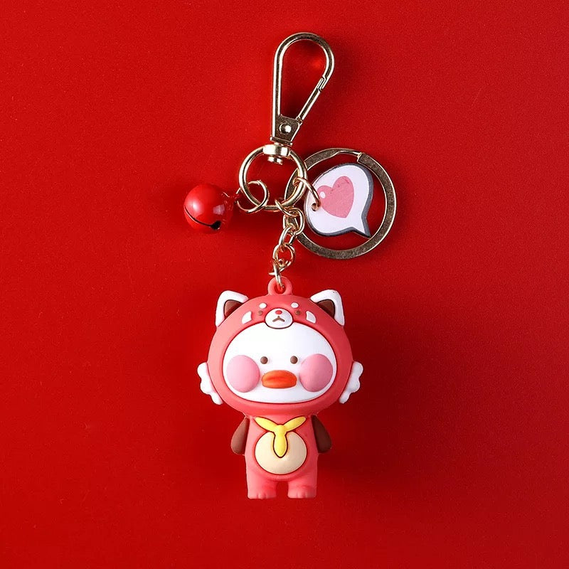 Large Kawaii Disguised Duck Keychain