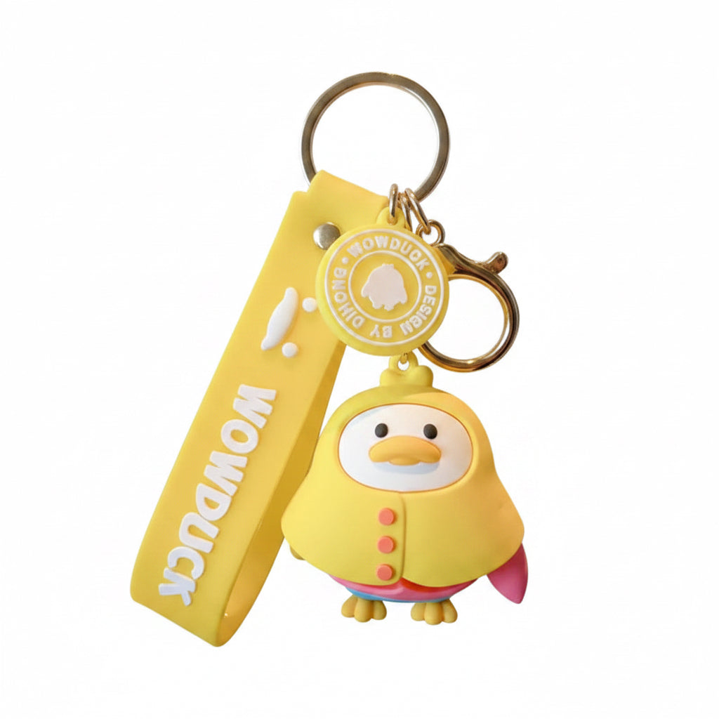 Yellow Raincoat Duck Keychain