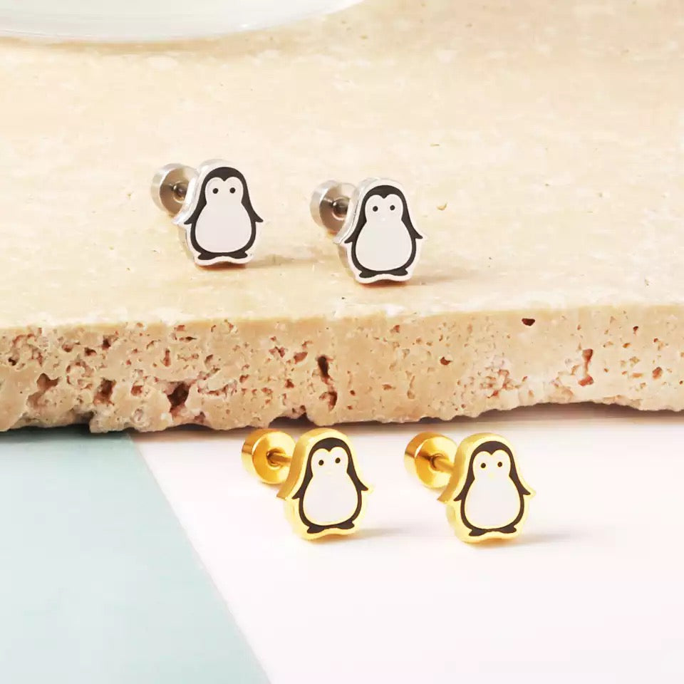 Pinguïn oorbellen