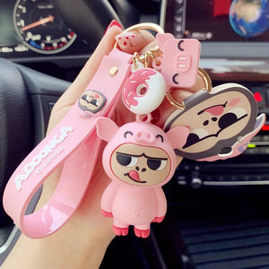 Monkey Pig Keychain
