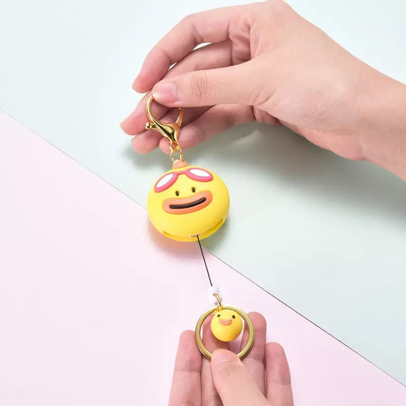 Retractable Duck Keychain