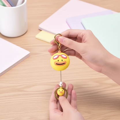 Retractable Duck Keychain