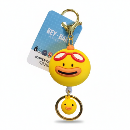 Retractable Duck Keychain