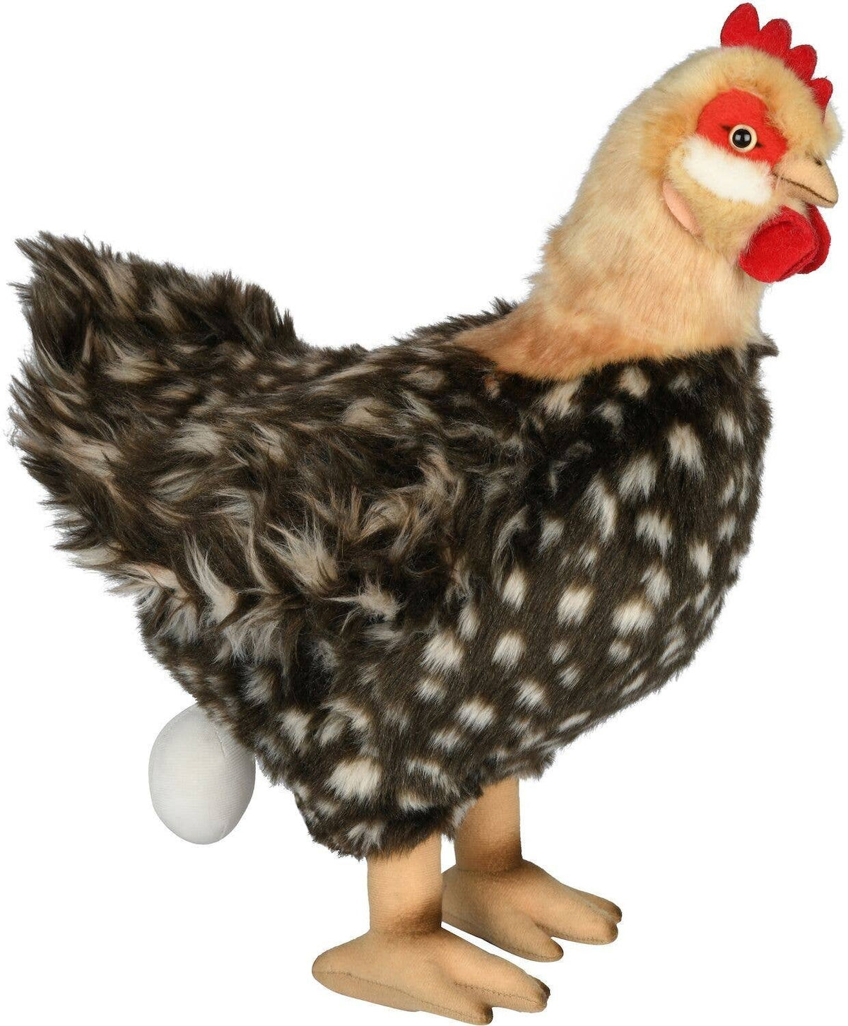 Plush hen with egg