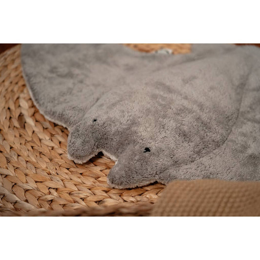 Large manta ray plush toy | Gray
