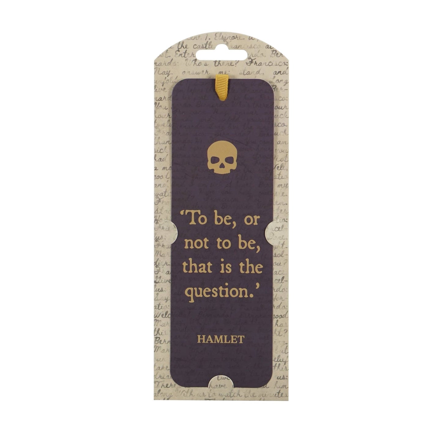 Shakespeare Hamlet paper bookmark