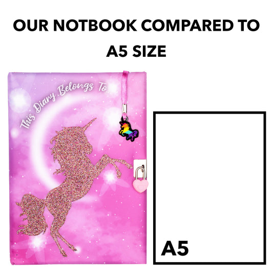 Personalized Notebook - Glitter Unicorn