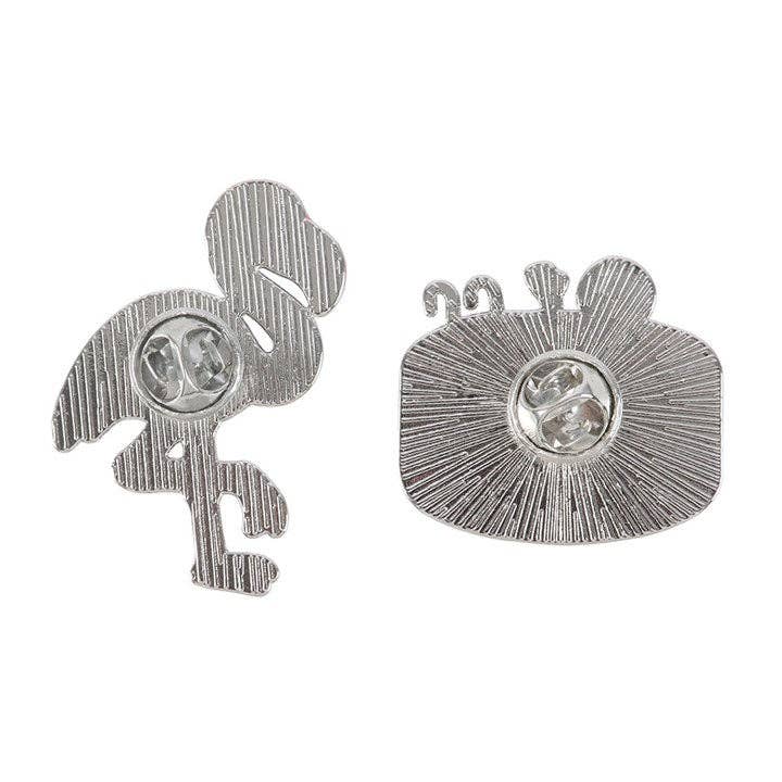 Dead Cool Summer Pin - Skeleton and Flamingo