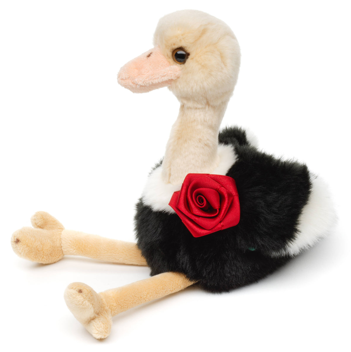 Pink and red plush bird bouquet