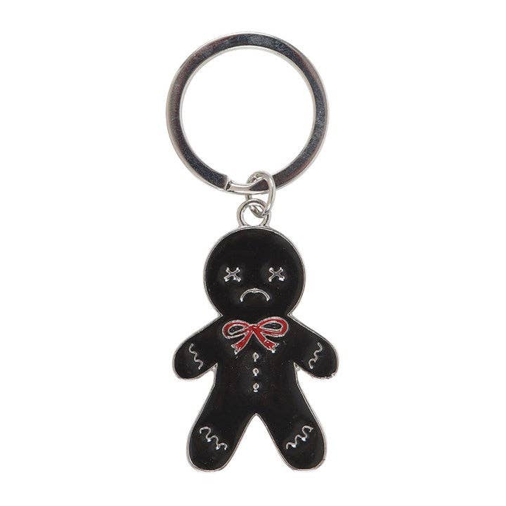Gothic Christmas Gingerbread Man Keychain