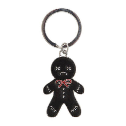 Gothic Christmas Gingerbread Man Keychain