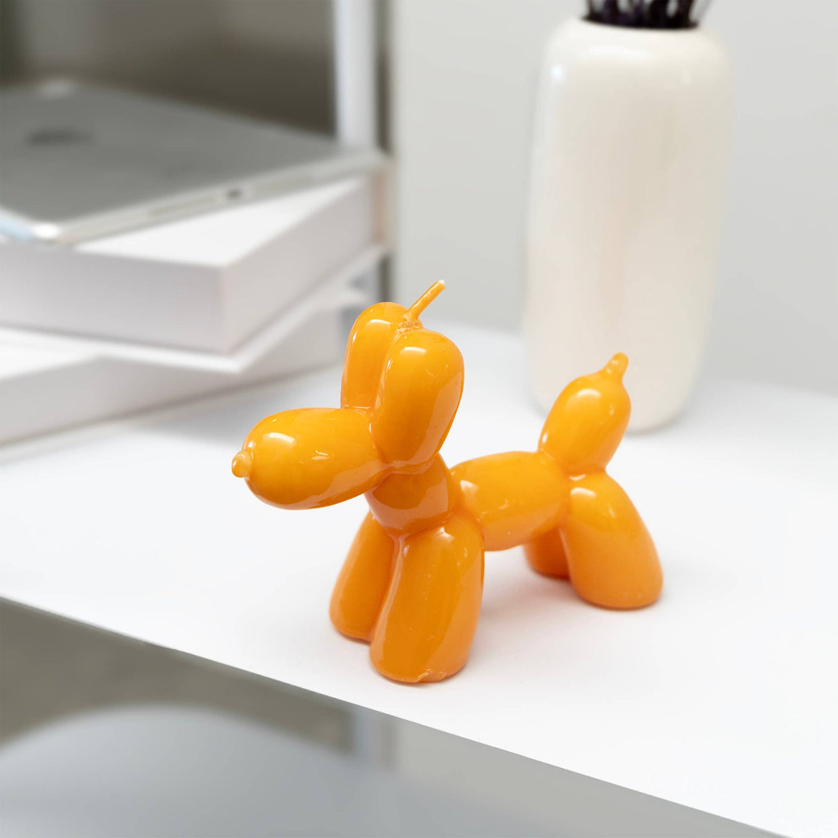 Orange Balloon Dog Candle