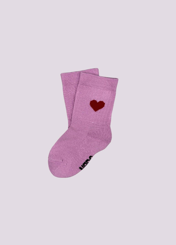 Baby-/kindersokjes met roze hartje
