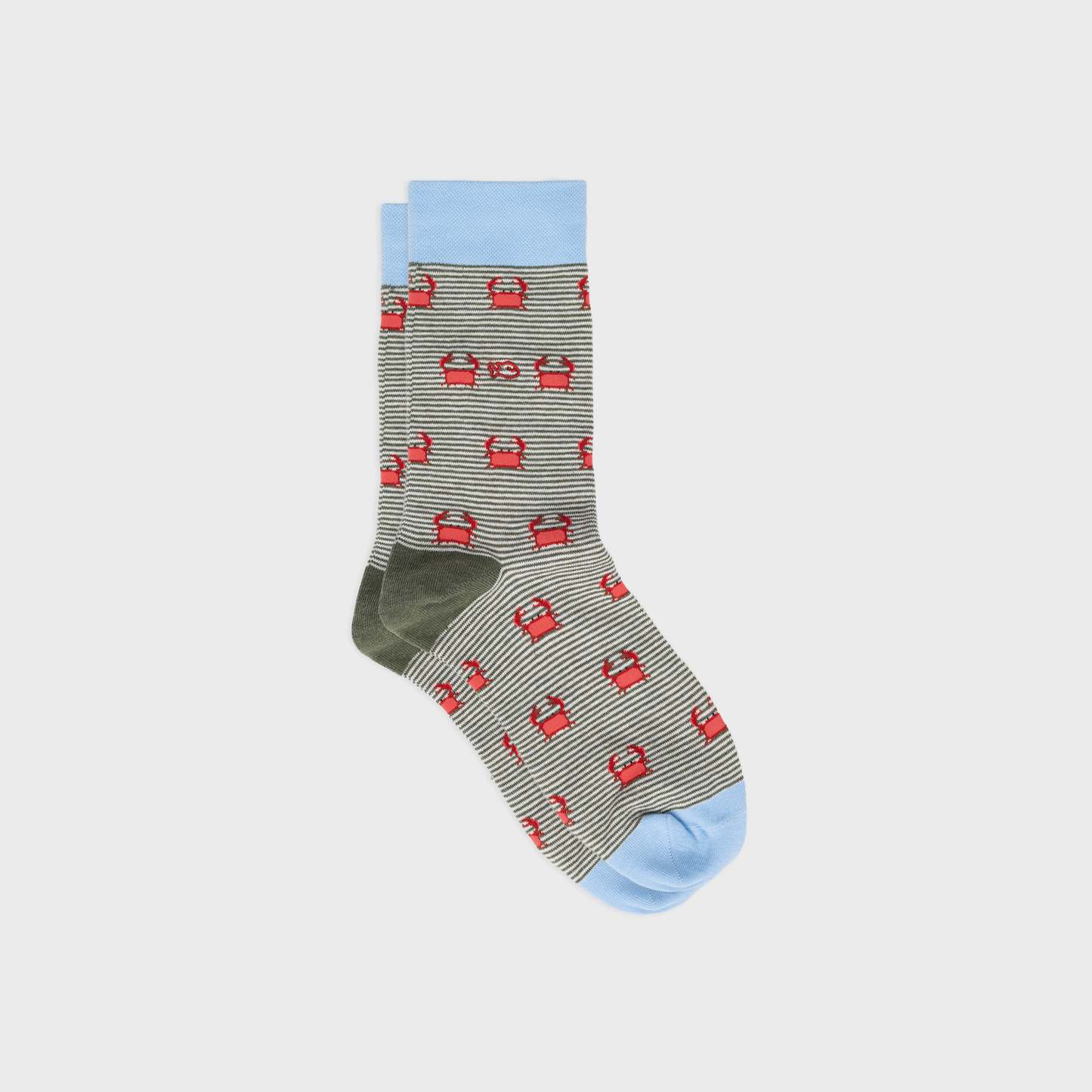 Combed cotton animal socks - Crab