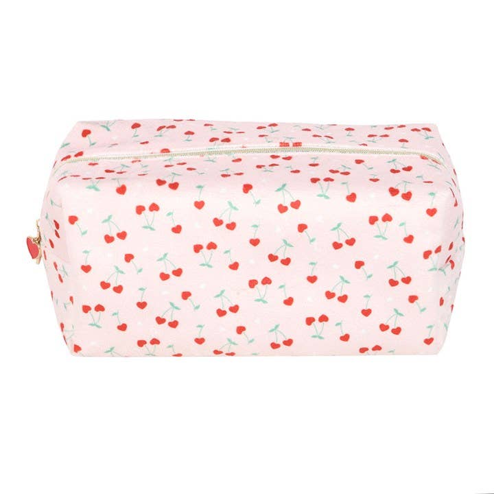 Trousse de Maquillage Cerises en Forme de Cœur