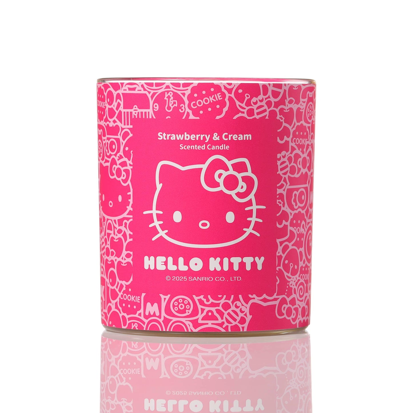 Originele Hello Kitty-kaars met print, geur van aardbei en room.
