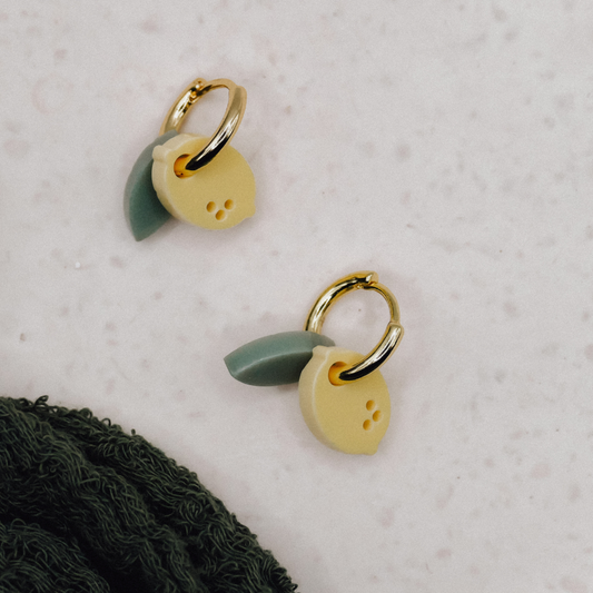 Lemon Creole Earrings